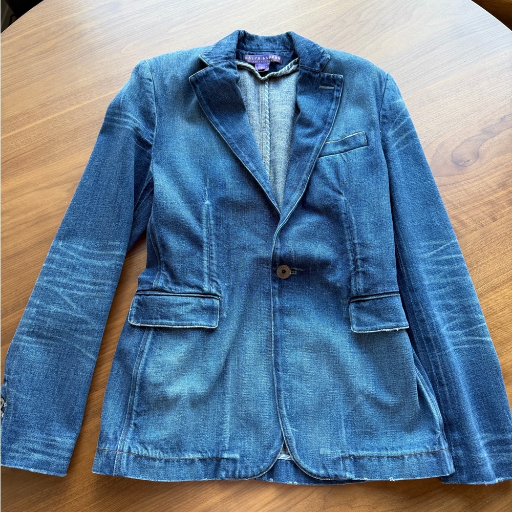 Ralph Lauren Collectin Blue Denim Blazer